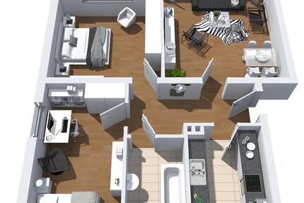 3-Zimmer-Wohnung in Herne Horsthausen mit Balkon und Boden