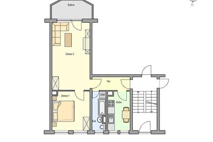 Renovierte 2 Raum Wohnung mit Balkon - Grabow