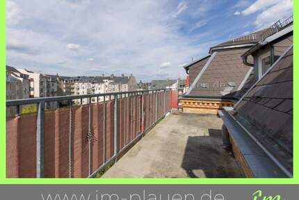 Balkon - Einbauküche - Weitblick - 77 m² | 3-Zimmer-Wohnung Plauen Seehaus