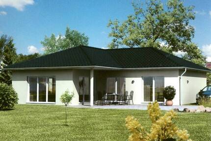 Schlüsselfertiger Bungalow mitten im Grünen! 125 m² Wfl., 701 m² Grdst., Terrasse, Bauträgerbindung - Heinsdorfergrund Hauptmannsgrün