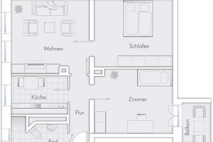 renovierte 3 Zimmerwohnung mit Küche - Lübeck Sankt Lorenz Nord