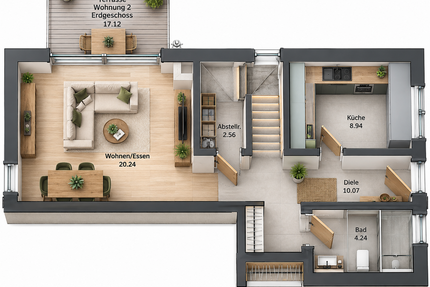 Wohnung zum Mieten in Ulm-Wiblingen 1.950,00 € 110 m²
