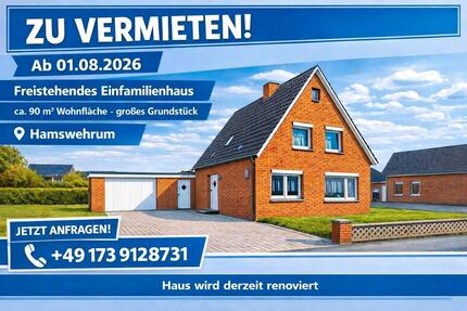 Einfamilienhaus zu vermieten - 900,00&nbsp;EUR Kaltmiete, ca.&nbsp; 90,00&nbsp;m&sup2; in Krummhörn (PLZ: 26736)
