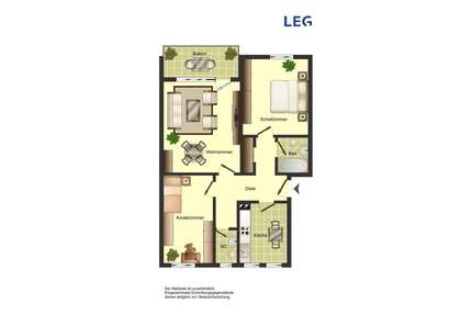 Wohnung zum Mieten in Bergkamen 489,00 € 64.73 m²