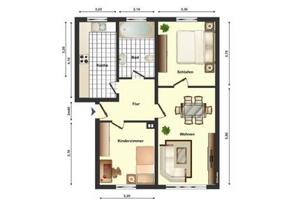 NEU RENOVIERTE 3-Raum Wohnung mit Doppelgarage in Kohren-Sahlis - Frohburg