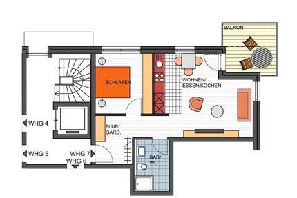 2 Zimmer Whg in Rot am See - 600,00&nbsp;EUR Kaltmiete, ca.&nbsp; 55,00&nbsp;m&sup2; in Rot am See (PLZ: 74585)