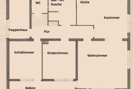 Höxter-Fürstenau 3 Zimmer-Wohnküche-Bad-Gäste WC-Balkon