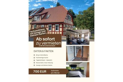 Haus Wohnung zur Miete mit Garage+Garten in 96190 Untermerzbach