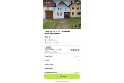 Ein Familienhaus zu vermieten Renovierungsbedürftig - Südharz