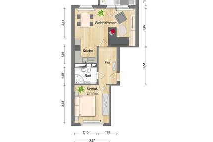 Wohnung zum Mieten in Zwickau 335,00 € 50 m²