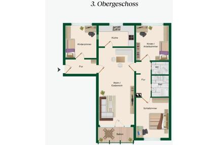 4 Zimmer Wohnung 100 qm Erftstadt Liblar