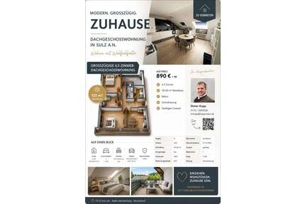 Wohnung zum Mieten in Sulz am Neckar 890,00 € 101 m²