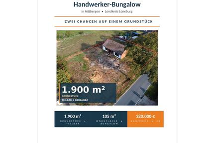 Haus Handwerker-Bungalow in Hittbergen- 105qm + 1.900qm PRIVAT‼️ - Hohnstorf (Elbe)