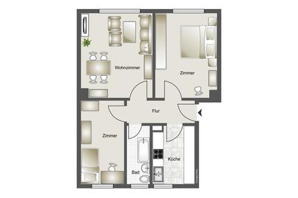 12,4% ! 3 Raum Wohnung m.Garage: Königsfeld b.GeithainRochlitz