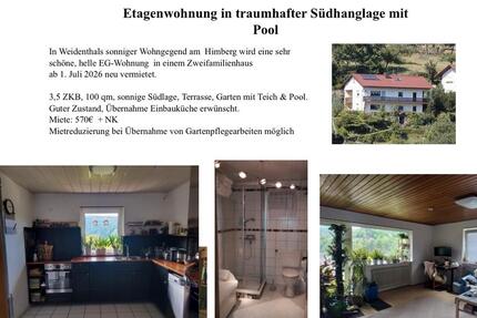 Sonnige Etagenwohnung in Weidenthal zu vermieten