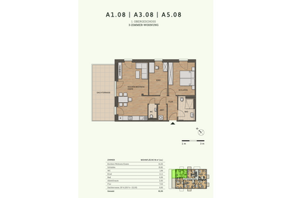 Wohnung zum Mieten in Bad Kreuznach 765,00 € 54.66 m²