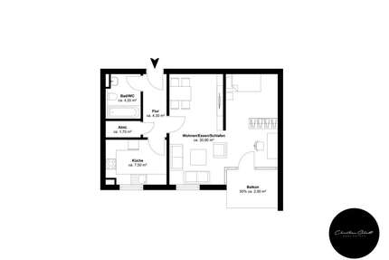 Wohnung zum Mieten in Markkleeberg 570,00 € 51.5 m²