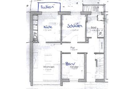 schöne Wohnung, 3-Zimmer Küche, Bad sowie Balkon - Südlohn
