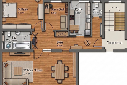 Wohnung zum Mieten in Jülich 744,00 € 93 m²