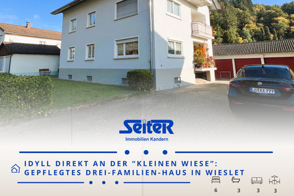 Gepflegtes Idyll direkt am Dorfbach: Drei-Familien-Haus in Wieslet - Kleines Wiesental