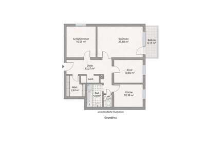 Wohnung zum Mieten in Backnang 1.300,00 € 93 m²
