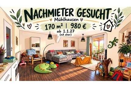 4 Raum Wohnung 170m² - 1.300,00&nbsp;EUR Kaltmiete, ca.&nbsp; 170,00&nbsp;m&sup2; in Mühlhausen (Thüringen) (PLZ: 99974)
