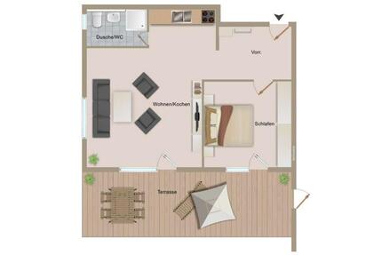 Moderne 2-Zimmer-Wohnung zur Vermietung in Sauldorf - Meßkirch