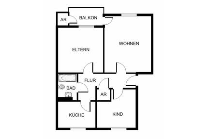 3-Zimmerwohnung mit Balkon bezugsfertig - Herne Sodingen