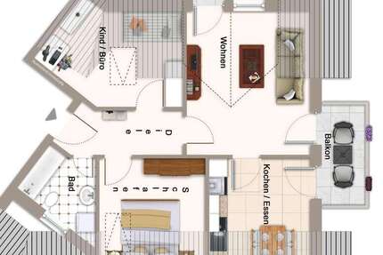 Wohnung zum Kaufen in Patersdorf 149.000,00 € 63 m²