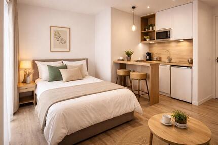 Möbliertes Apartment - 1.200,00&nbsp;EUR Kaltmiete, ca.&nbsp; 25,00&nbsp;m&sup2; in Rüsselsheim am Main (PLZ: 65428)