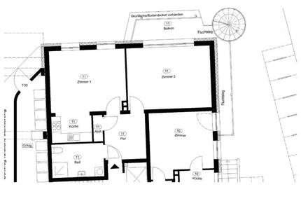 Helle-Ruhige-Zentrale 1-Zimmer-Wohnung-Balkon-offener Wohn-Küche - Münster Mitte-Süd