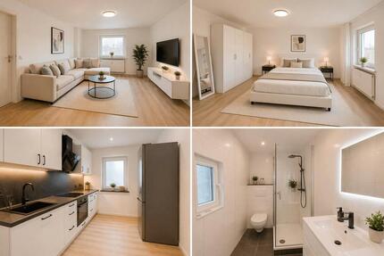 Modern möblierte 2-Zimmer-Wohnung (ca. 60 m²) – frisch renoviert - Hürth