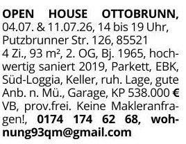 OPEN HOUSE OTTOBRUNN - 538.000,00&nbsp;EUR Kaufpreis, ca.&nbsp; 92,38&nbsp;m&sup2; in Ottobrunn (PLZ: 85521)