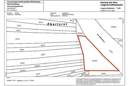 Grundstück in Heidelberg 25.000,00 € 870 m²