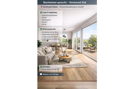 Nachmieter für eine 3 12 Wohnung - Dortmund Hörde