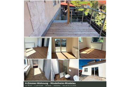 Renovierte 4-Zi.-Wohnung mit Terrasse & Stellplatz in Mindelau - Mindelheim