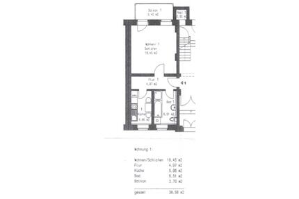 1 Raum Wohnung mit Balkon im EG im Herrmannsgarten 9 ab sofort - Weißenfels