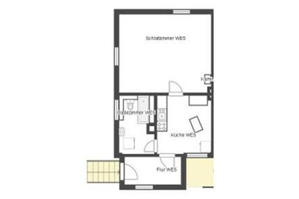 1-Raum-Wohnung (48,5 m²) im EG – ruhige Lage bei Krakow am See