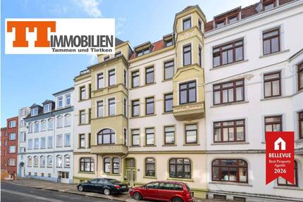 Stilvolle Altbauwohnung mit Balkon nahe Kurpark und Wasserturm - Gründerzeitcharme in Wilhelmshaven-Tonndeich!