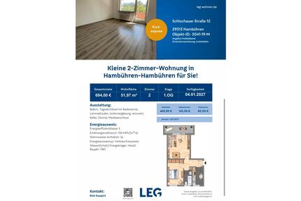 Helle 2-Zimmer-Wohnung in Hambühren