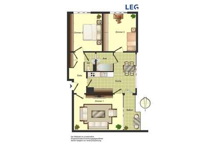 Wohnung zum Mieten in Unna 549,00 € 72.15 m²