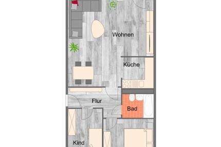 Große 3-Raumwohnung mit Balkon - 455,00&nbsp;EUR Kaltmiete, ca.&nbsp; 70,00&nbsp;m&sup2; in Zwickau (PLZ: 08062) Neuplanitz