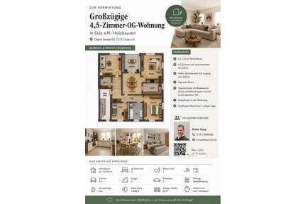 Wohnung zum Mieten in Sulz a.N. 1.040,00 € 122 m²