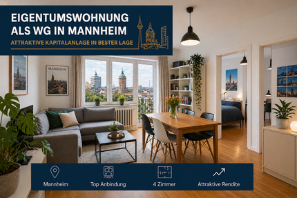 Wohnung zum Kaufen in Mannheim 363.000,00 € 73.3 m²