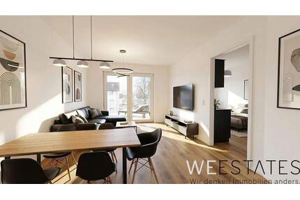 Lichtdurchflutete 2-Zimmer-Wohnung mit Balkon - hochwertige Einbauküche optional - Düsseldorf Eller