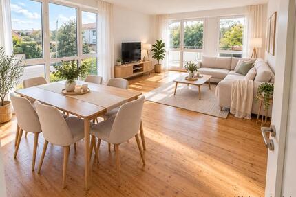 Frisch sanierte 2-Raum-Wohnung mit Balkon&Stellplatz bei Schwerin - Pampow