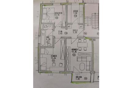 3 Zimmer Wohnung in Tacherting - 800,00&nbsp;EUR Kaltmiete, ca.&nbsp; 75,00&nbsp;m&sup2; in Burgkirchen an der Alz (PLZ: 84508)