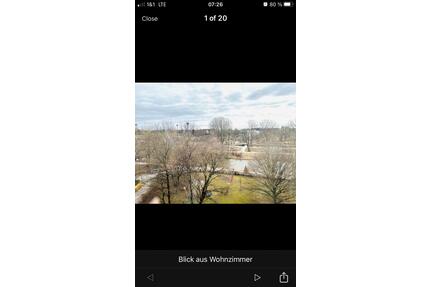 Helle , großzügige 2-Zimmer Wohnung mit Wertachblick - Augsburg Pfersee