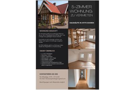 Großzügig 140m^2 Wohnung in 49770 Dohren über zwei Etagen - Löningen