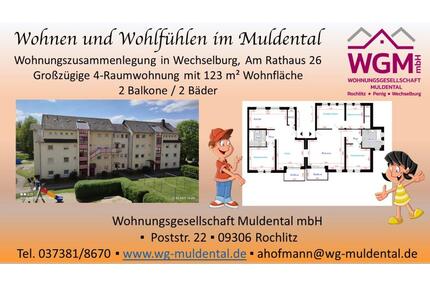 2- und 3-Raumwohnung mit Balkon - Rochlitz